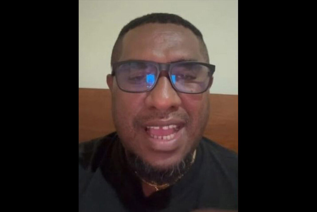 Ketua Pemuda Adat Wilayah Adat Saireri Nabire, dan juga sebagai Sekjen DPP Barisan Merah Putih RI, serta Ketua DPD Pemuda Mandala Trikora Provinsi Papua, Ali Kabiay.