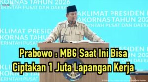 MBG Capai 60 Juta Penerima, Prabowo: 1 Juta Lapangan Kerja Telah Tercipta
